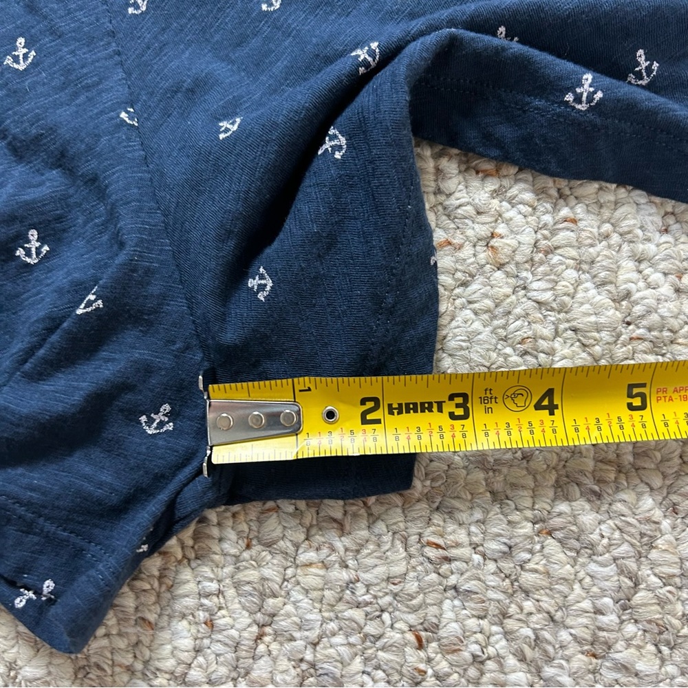 Roxy Romper Navy Blue Anchor Print Sleeveless Criss Cross Back Size Medium - Picture 11 of 13